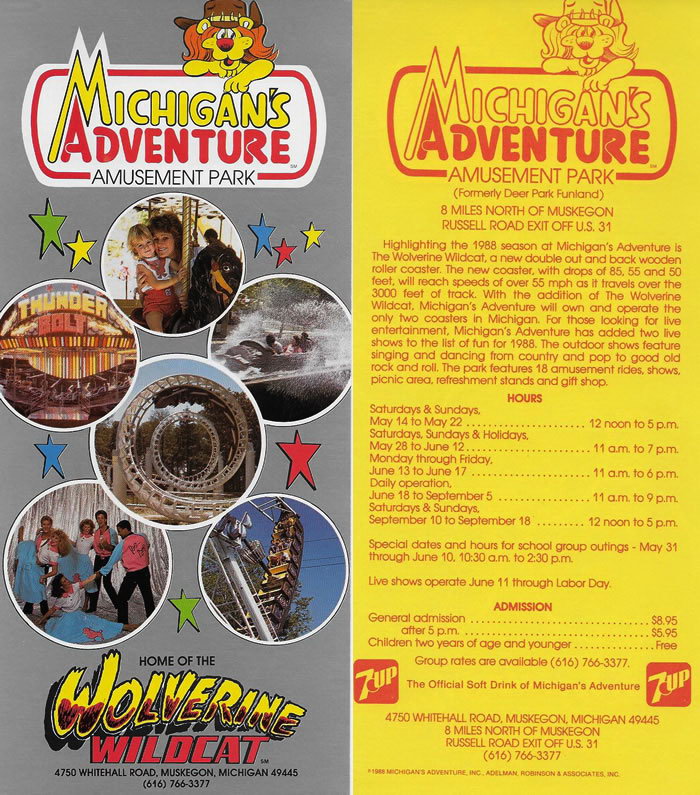 Michigans Adventure (Deer Park) - Old Brochure (newer photo)